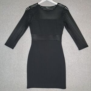Lulus Women's Small Perfect Mesh Black Bodycon Dress